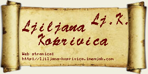 Ljiljana Koprivica vizit kartica